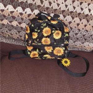 Mini sunflower pattern backpack
